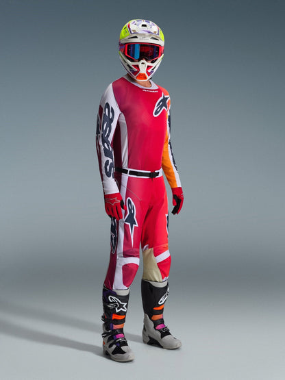 Alpinestars Racer Portl Maillot 2026 Rouge, Gris Clair et Gris Foncé - MxProStoreParts