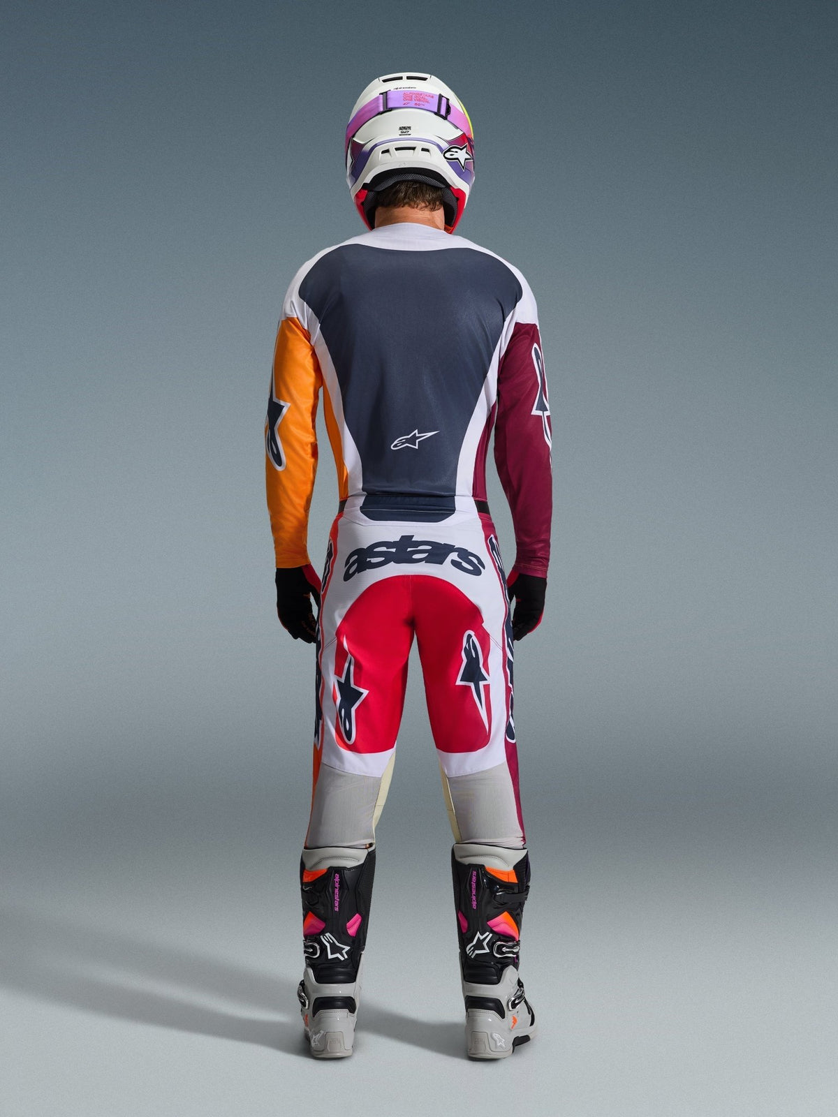 Alpinestars Racer Portl Maillot 2026 Rouge, Gris Clair et Gris Foncé - MxProStoreParts