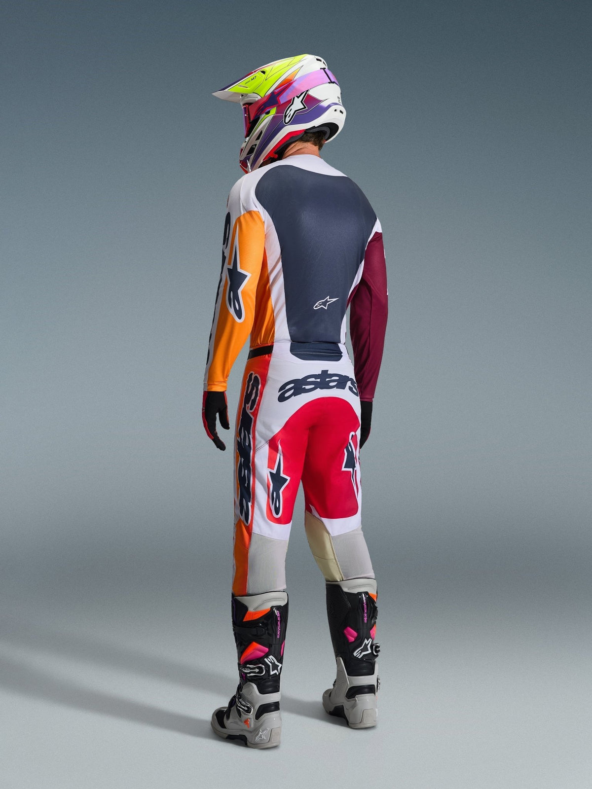 Alpinestars Racer Portl Maillot 2026 Rouge, Gris Clair et Gris Foncé - MxProStoreParts