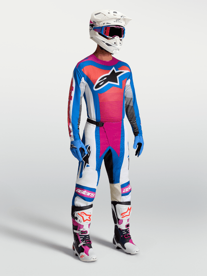 Alpinestars Maillot Techstar Maven blanc corail bleu - MxProStoreParts