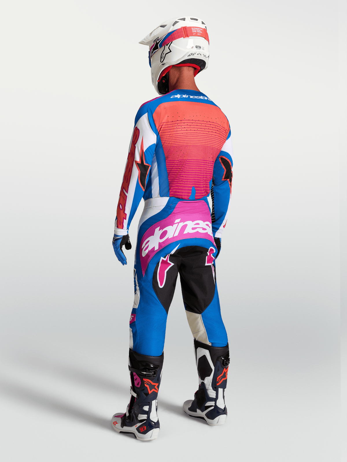 Alpinestars Maillot Techstar Maven blanc corail bleu - MxProStoreParts