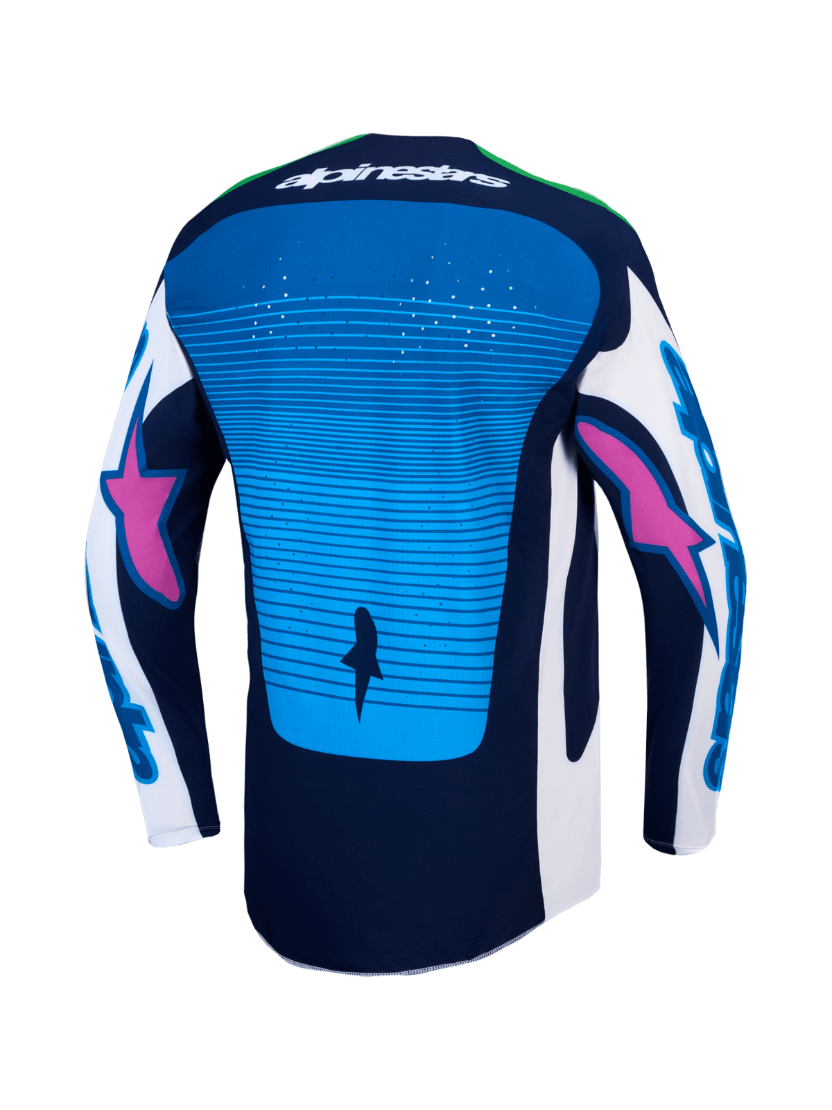 Alpinestars Techstar Maven Jersey 2027 White, Blithe Blue, Fluorescent Green - MxProStoreParts