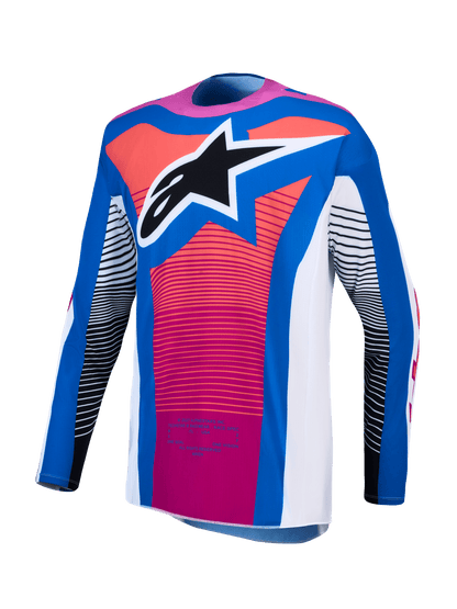 Alpinestars Maillot Techstar Maven blanc corail bleu - MxProStoreParts