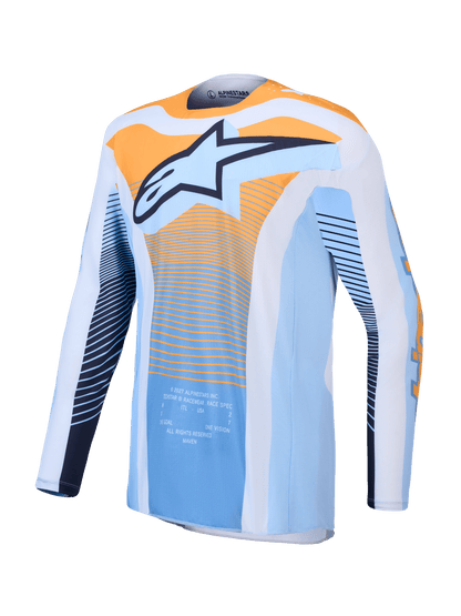 Alpinestars Techstar Maven Maillot 2027 Bleu poussière Tangerine Noir - MxProStoreParts