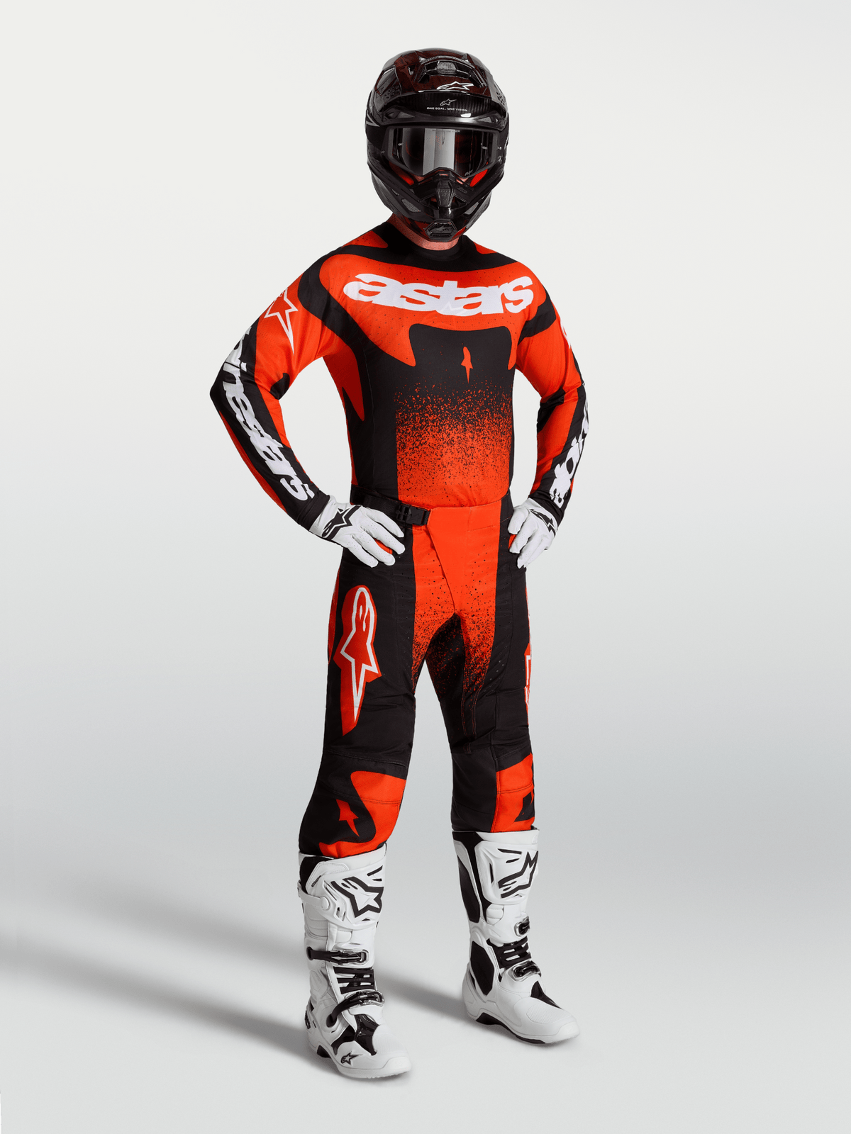 Alpinestars Techstar Swan Maillot 2027 rouge cardinal, noir et blanc - MxProStoreParts