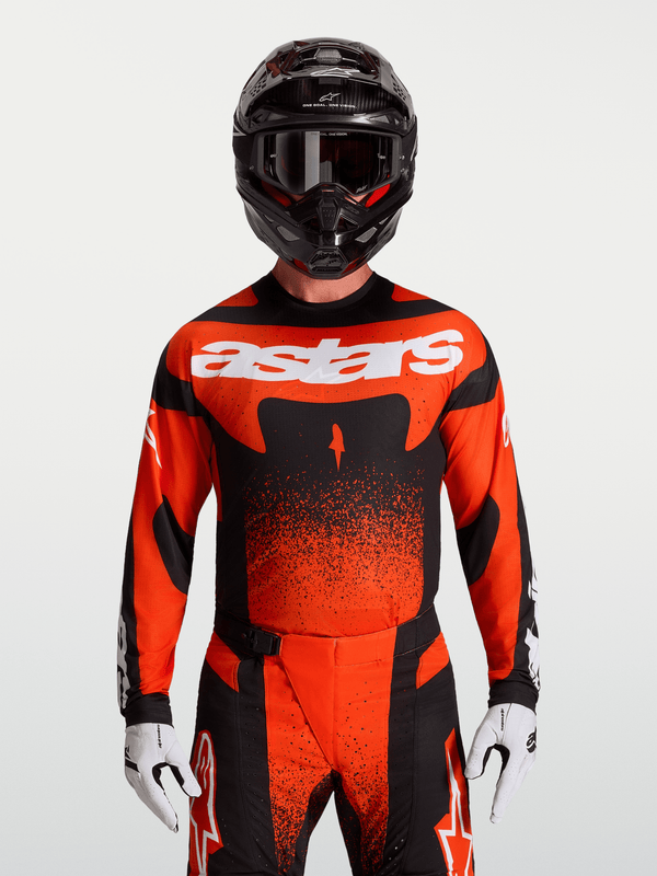 Alpinestars Techstar Swan Maillot 2027 rouge cardinal, noir et blanc - MxProStoreParts