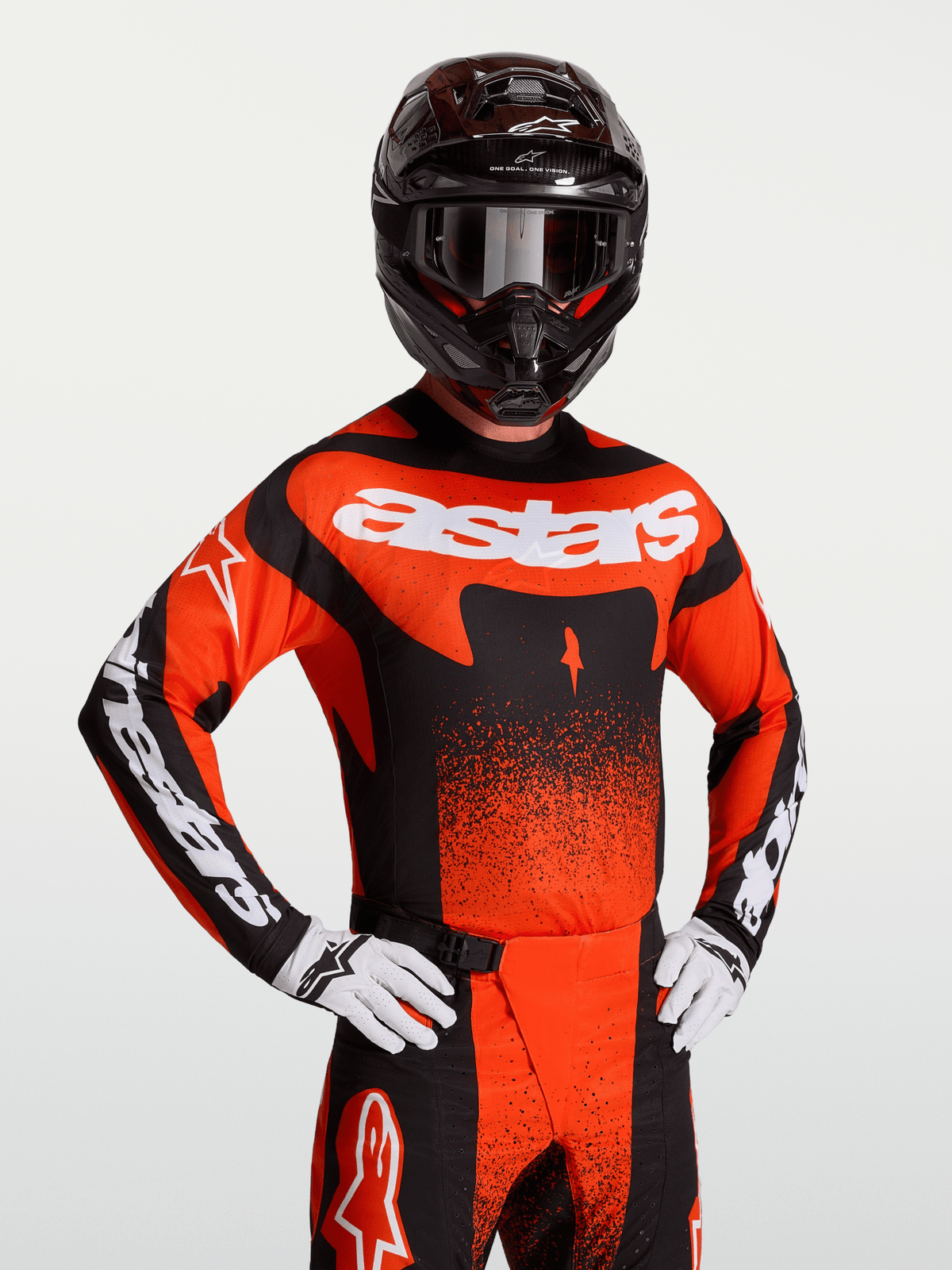 Alpinestars Techstar Swan Maillot 2027 rouge cardinal, noir et blanc - MxProStoreParts