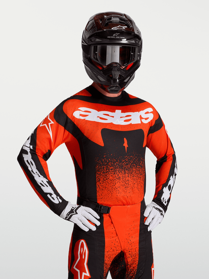 Alpinestars Techstar Swan Maillot 2027 rouge cardinal, noir et blanc - MxProStoreParts