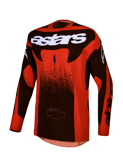 Alpinestars Techstar Swan Maillot 2027 rouge cardinal, noir et blanc - MxProStoreParts