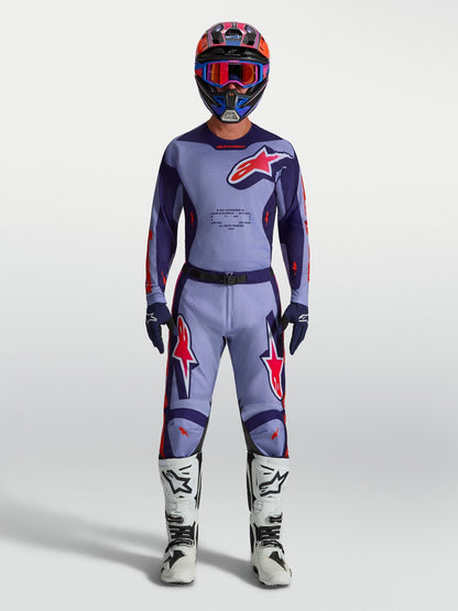 Camiseta Alpinestars Racer Air Hunt 2027, Morado Claro, Morado Profundo y Rosa Fluorescente - MxProStoreParts