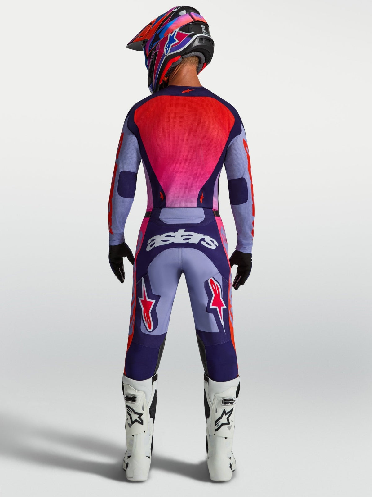 Camiseta Alpinestars Racer Air Hunt 2027, Morado Claro, Morado Profundo y Rosa Fluorescente - MxProStoreParts