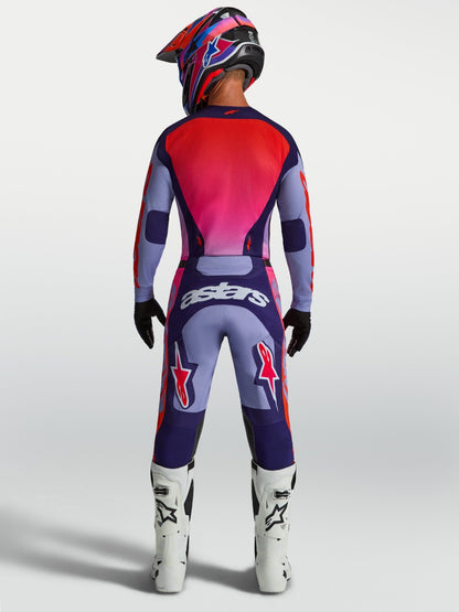 Camiseta Alpinestars Racer Air Hunt 2027, Morado Claro, Morado Profundo y Rosa Fluorescente - MxProStoreParts