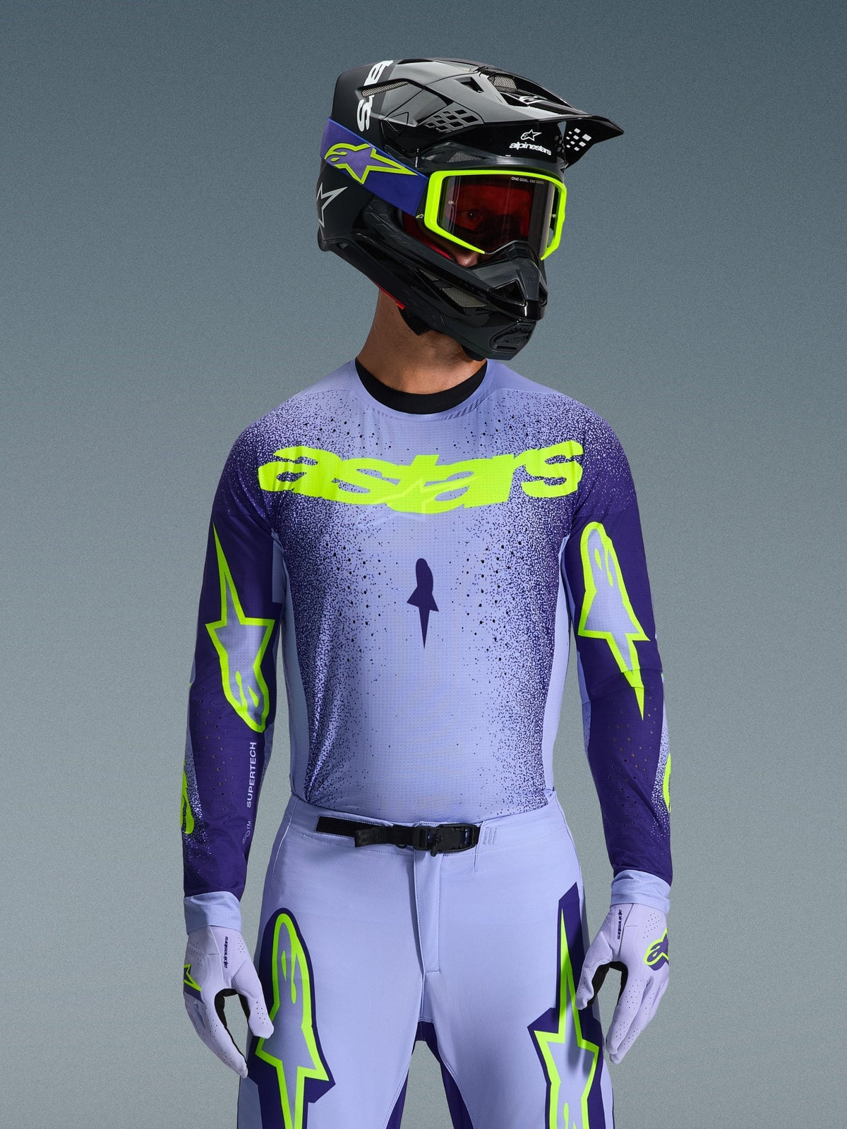 Alpinestars Supertech Scenz Jersey Fluoro Púrpura Amarillo - MxProStoreParts