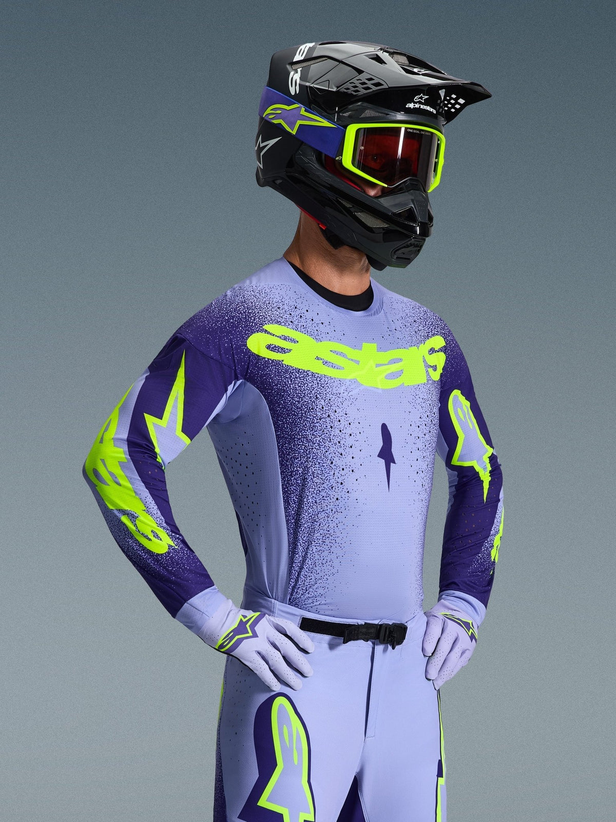 Alpinestars Supertech Scenz Jersey Fluoro Púrpura Amarillo - MxProStoreParts
