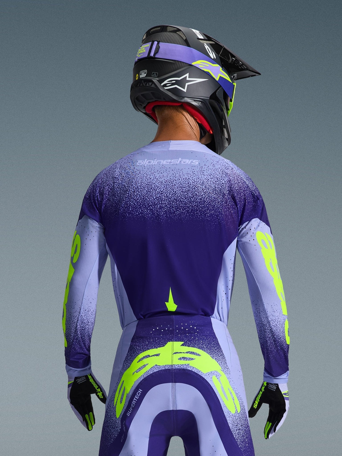 Alpinestars Supertech Scenz Jersey Fluoro Púrpura Amarillo - MxProStoreParts