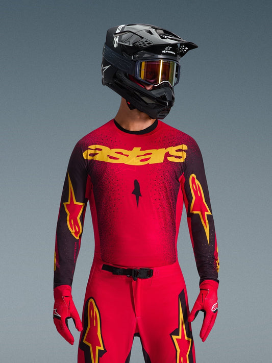 Alpinestars Supertech Scenz Maillot 2026 Rouge Noir Jaune
