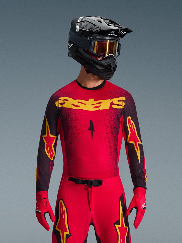 Alpinestars Supertech Scenz Camiseta 2026 Rojo Negro Amarillo - MxProStoreParts