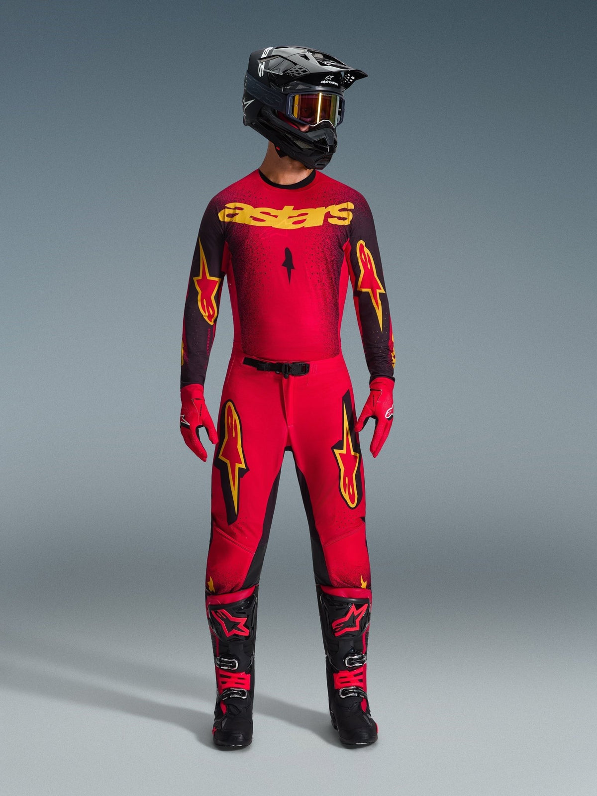 Alpinestars Supertech Scenz Camiseta 2026 Rojo Negro Amarillo - MxProStoreParts