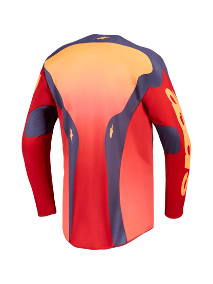 Alpinestars Maillot Racer Hunt 2027 Rouge Feu Gris Pierre Corail Chaud - MxProStoreParts