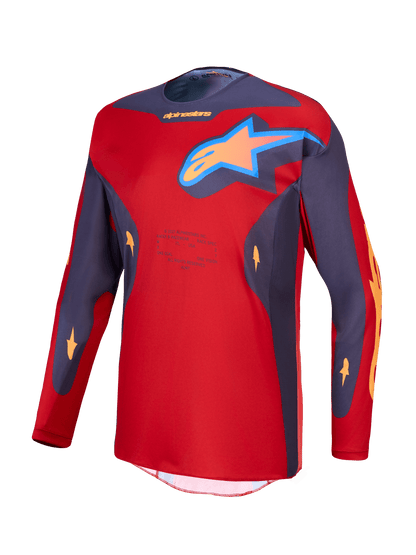Alpinestars Maillot Racer Hunt 2027 Rouge Feu Gris Pierre Corail Chaud - MxProStoreParts