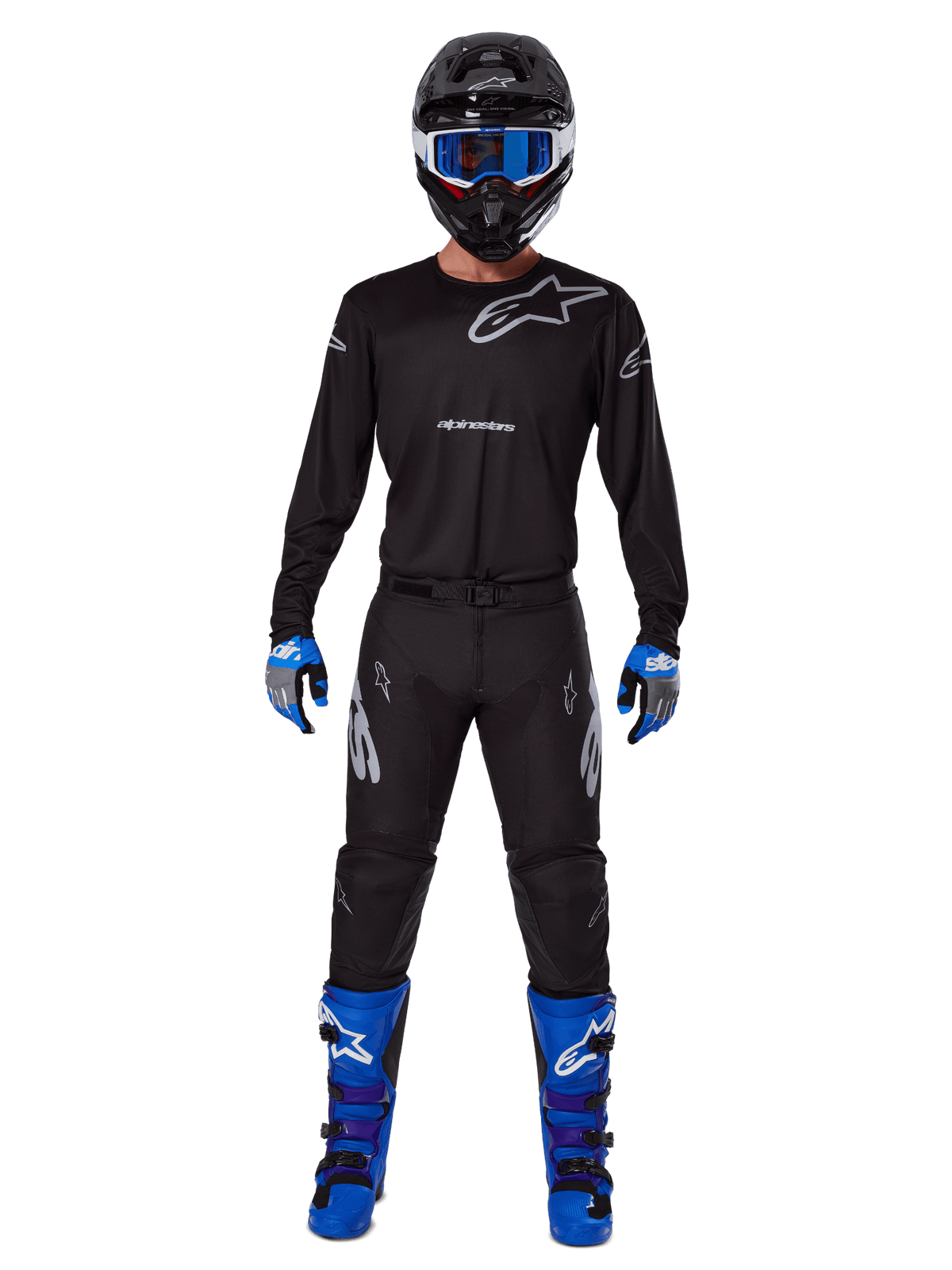Alpinestars 2025 Racer Graphite Jersey Offroad Negro y Gris - MxProStoreParts
