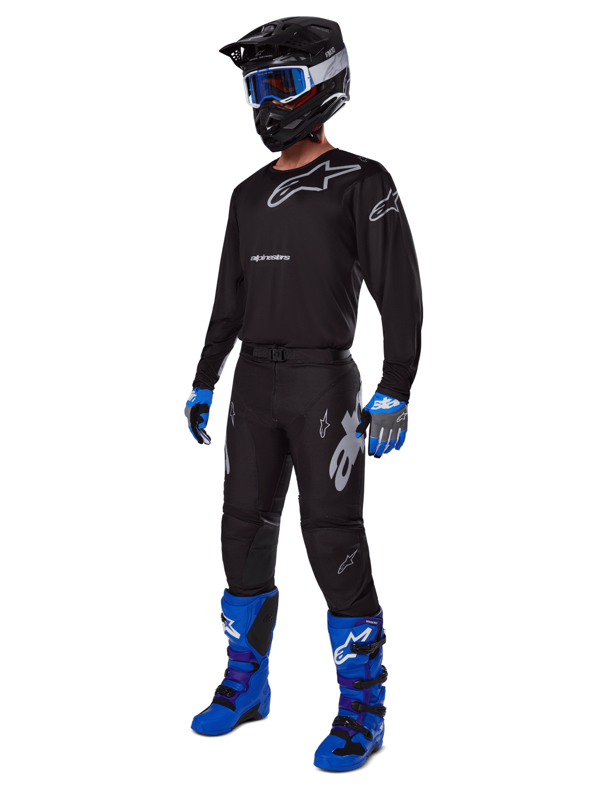 Alpinestars 2025 Racer Graphite Jersey Offroad Negro y Gris - MxProStoreParts