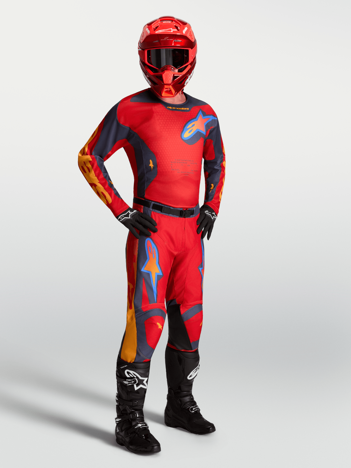 Alpinestars Racer Hunt Pantalon 2027 Rouge Feu Graystone Hot Coral - MxProStoreParts
