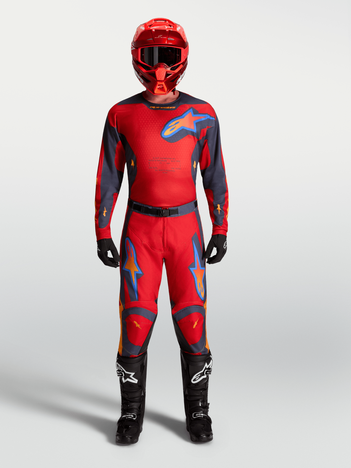 Alpinestars Racer Hunt Pantalon 2027 Rouge Feu Graystone Hot Coral - MxProStoreParts