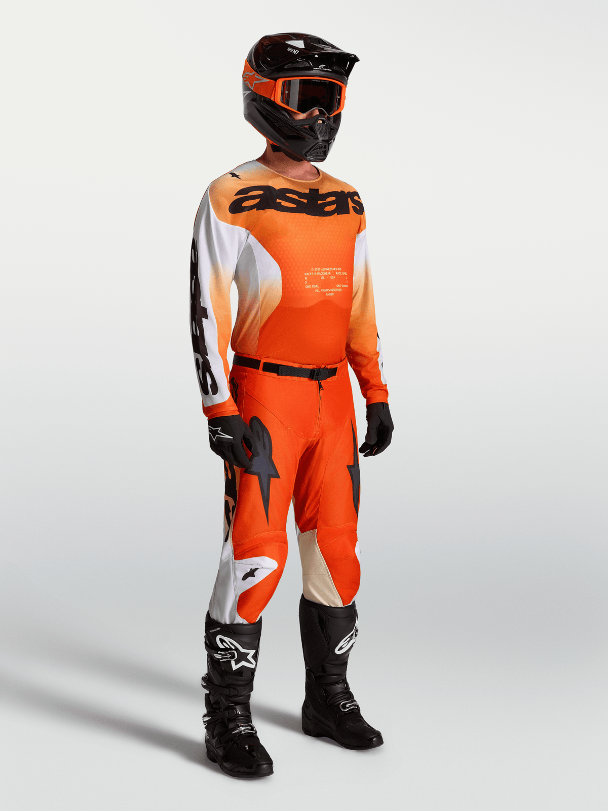 Alpinestars Maillot Racer Amber 2027 Rouge Cardinal, Lilac clair et Noir - MxProStoreParts
