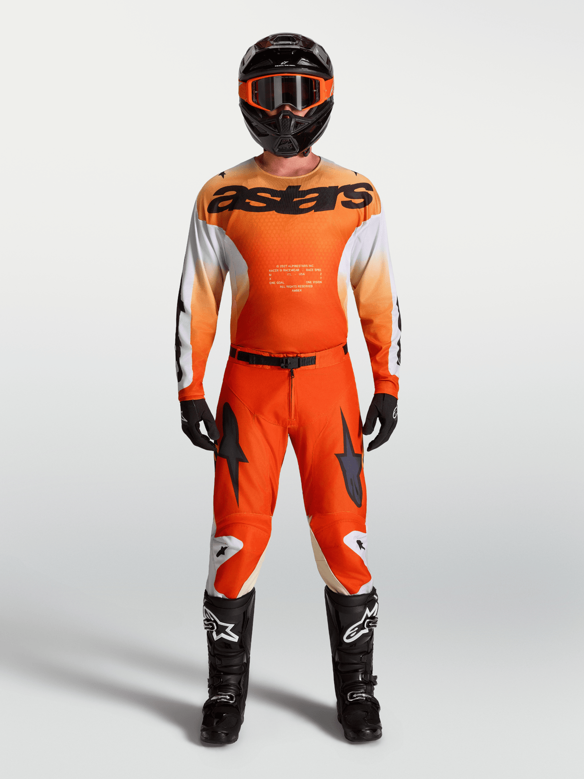 Alpinestars Maillot Racer Amber 2027 Rouge Cardinal, Lilac clair et Noir - MxProStoreParts
