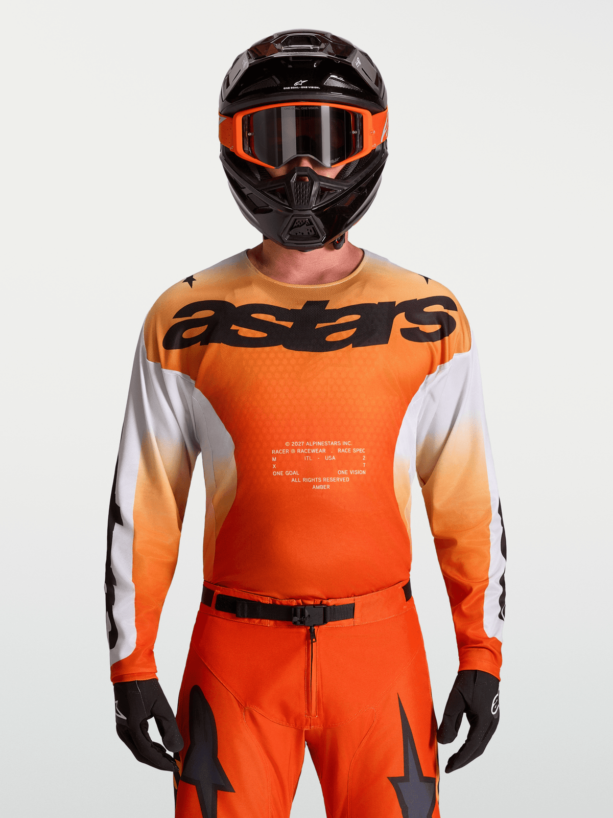 Alpinestars Maillot Racer Amber 2027 Rouge Cardinal, Lilac clair et Noir - MxProStoreParts