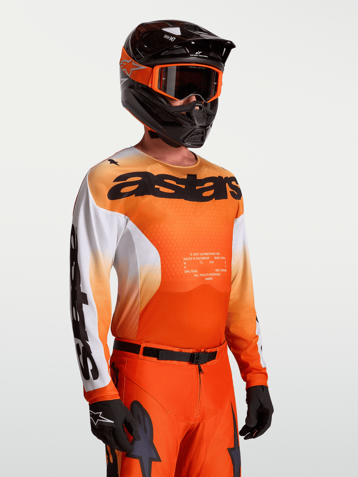 Alpinestars Maillot Racer Amber 2027 Rouge Cardinal, Lilac clair et Noir - MxProStoreParts