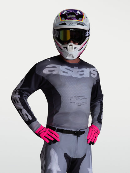 Alpinestars Camiseta Racer Amber 2027 Gris Pizarra Gris Frío Lila Claro - MxProStoreParts