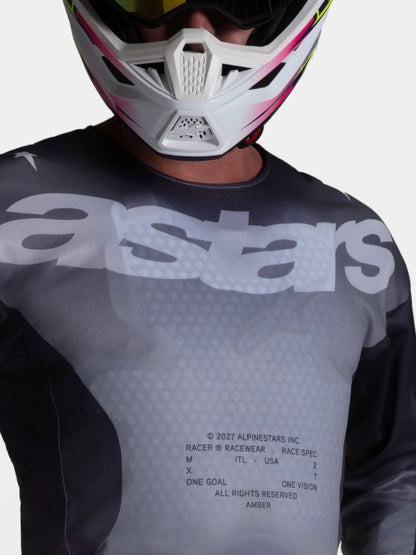 Alpinestars Camiseta Racer Amber 2027 Gris Pizarra Gris Frío Lila Claro - MxProStoreParts