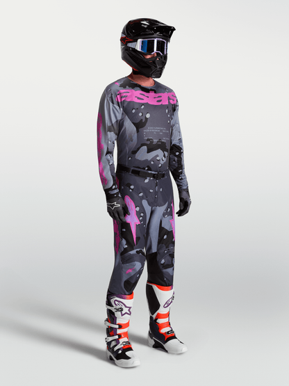 Alpinestars Racer Lone Jersey 2027 Grey Camo Purple - MxProStoreParts