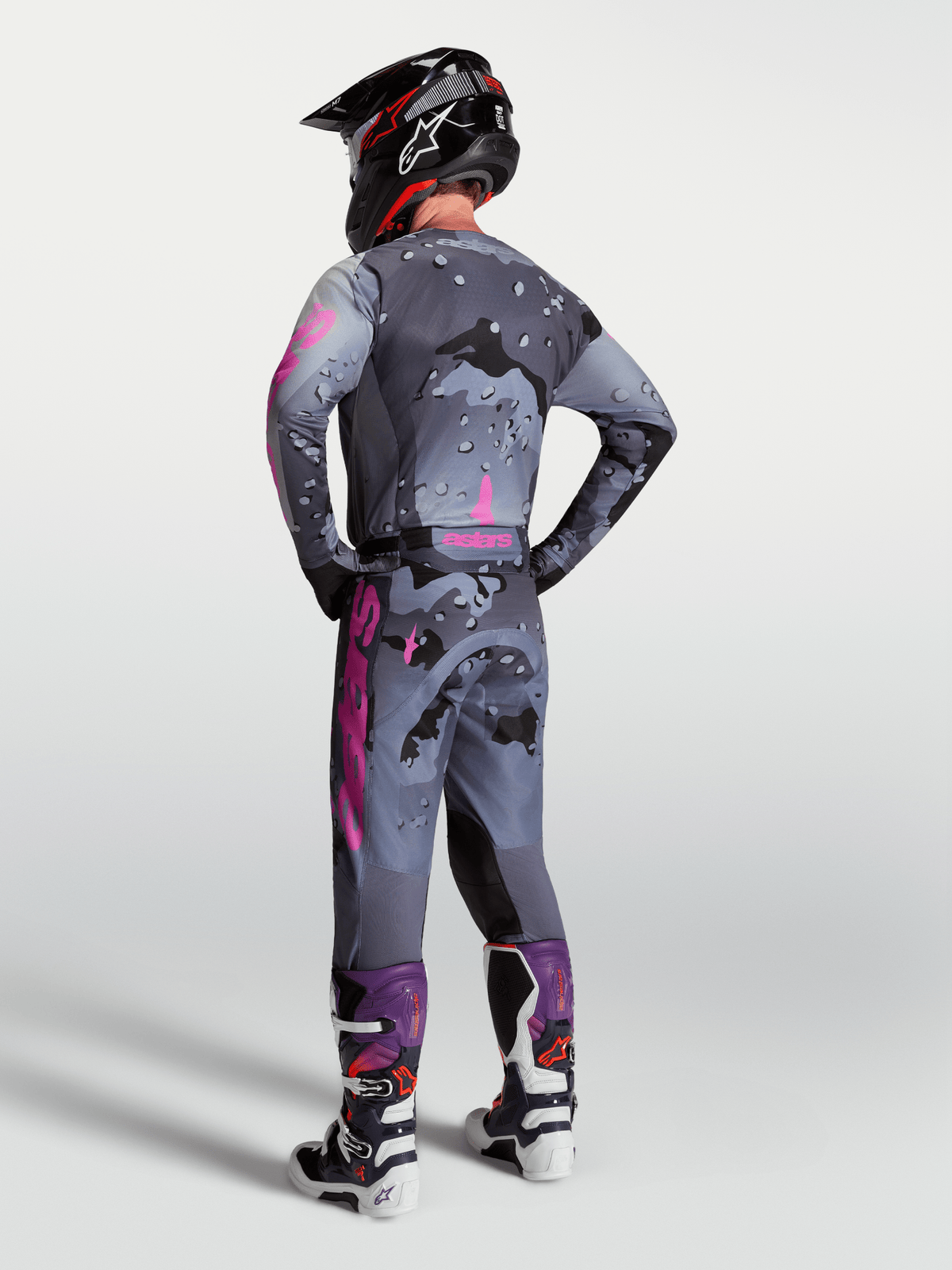 Alpinestars Racer Lone Jersey 2027 Grey Camo Purple - MxProStoreParts