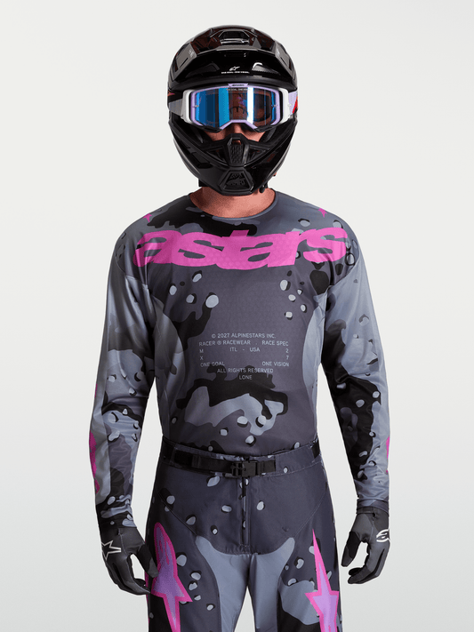 Alpinestars Maillot Racer Lone 2027 Gris Camo Violet