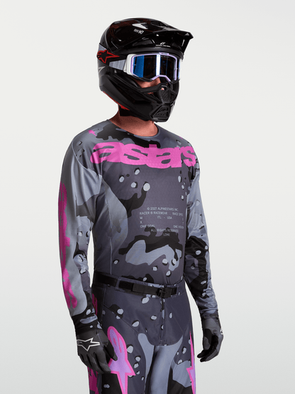 Alpinestars Racer Lone Jersey 2027 Grey Camo Purple - MxProStoreParts