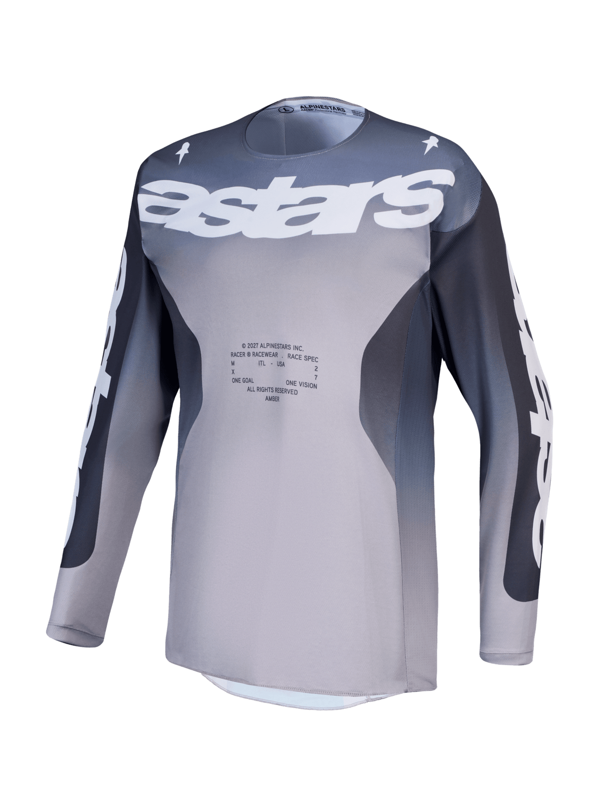 Alpinestars Camiseta Racer Amber 2027 Gris Pizarra Gris Frío Lila Claro - MxProStoreParts
