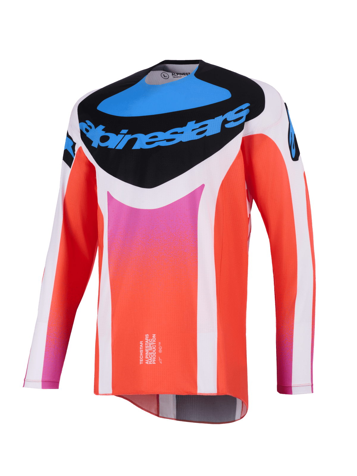 Alpinestars Techstar Maillot 2026 Gris Clair Orange Fluo Noir - MxProStoreParts