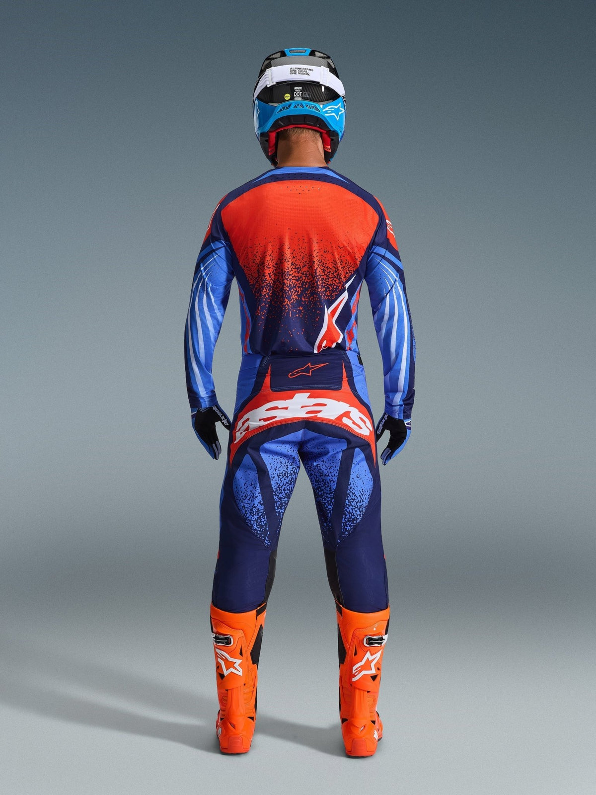 Alpinestars Techstar Nomur Jersey, Dark Navy Orange UCLA Blue - MxProStoreParts