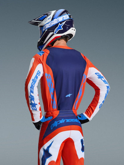 Alpinestars Camiseta Fluid Grid 2026 Naranja UCLA Azul - MxProStoreParts