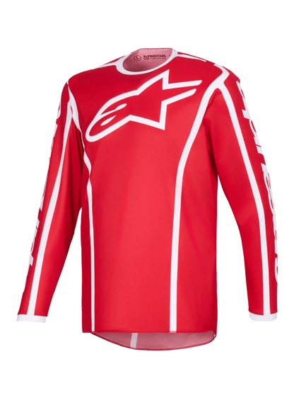 Alpinestars 2026 Fluid Apex camiseta de cross para adultos Rojo/Blanco - MxProStoreParts