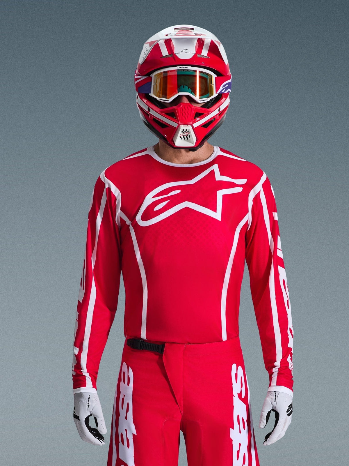 Alpinestars Camiseta Fluid Apex 2026 Rojo Blanco - MxProStoreParts