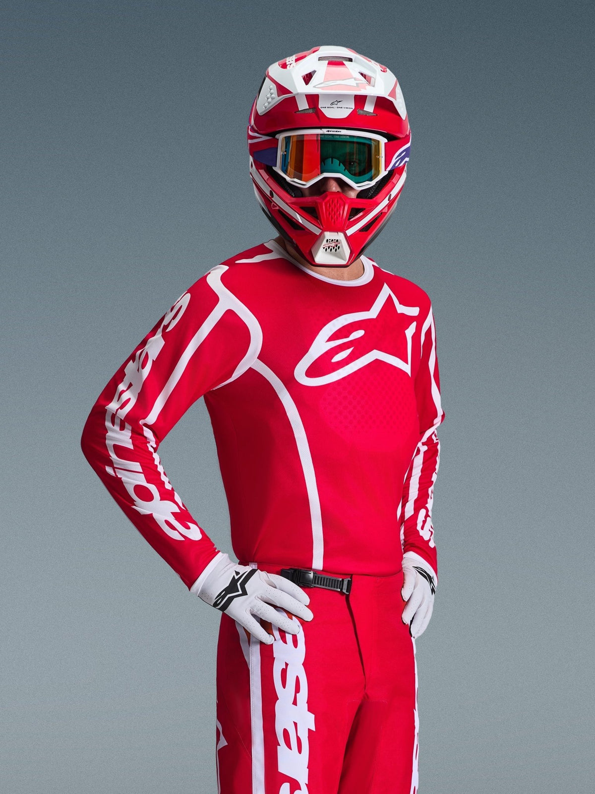 Alpinestars Camiseta Fluid Apex 2026 Rojo Blanco - MxProStoreParts