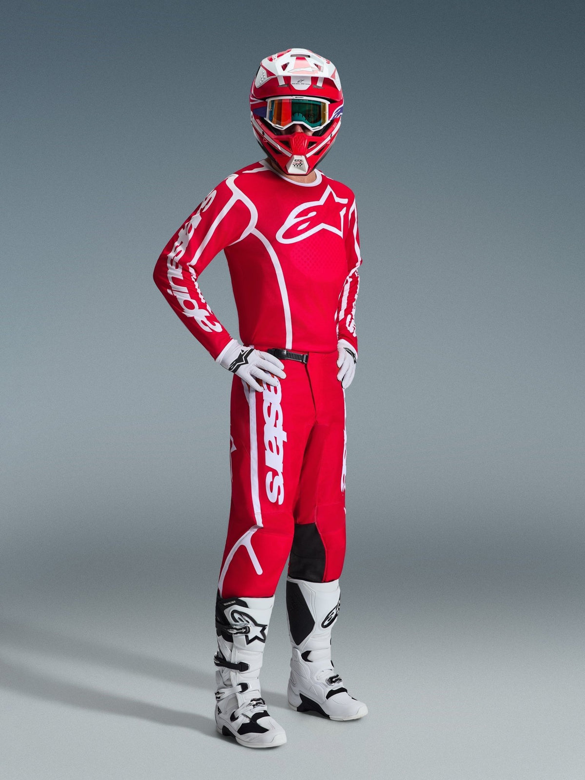 Alpinestars Camiseta Fluid Apex 2026 Rojo Blanco - MxProStoreParts