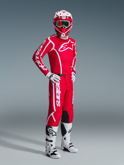 Alpinestars Camiseta Fluid Apex 2026 Rojo Blanco - MxProStoreParts