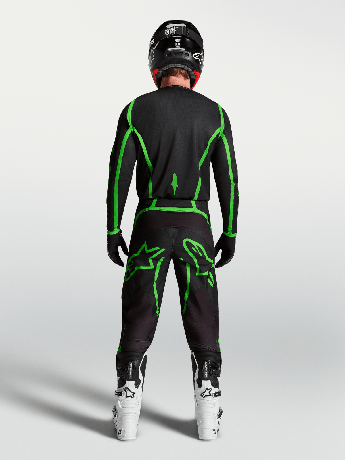 Alpinestars Fluid Apex V2 Camiseta 2027 Negro Verde Fluorescente - MxProStoreParts