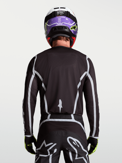 Alpinestars Fluid Apex V2 Jersey 2027 Negro Plata - MxProStoreParts
