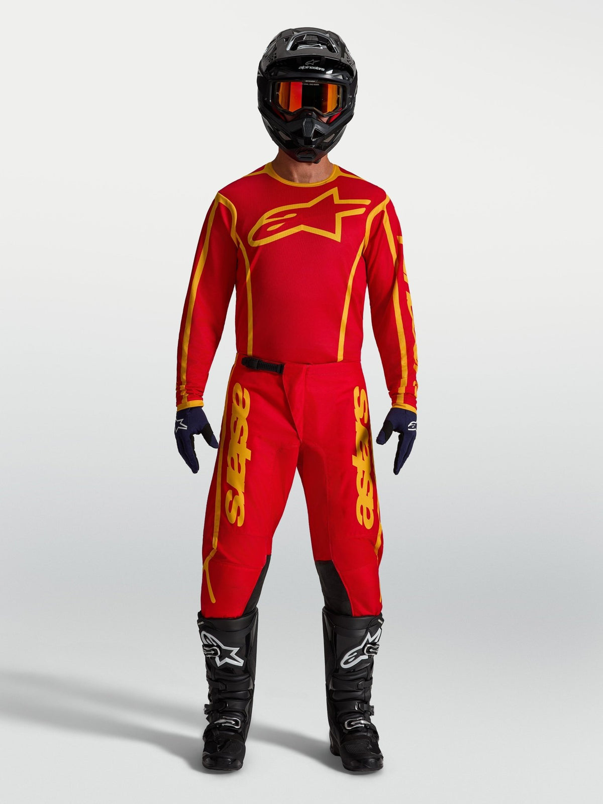Alpinestars Maillot Fluid Apex V2 2027 Rouge Feu Or - MxProStoreParts